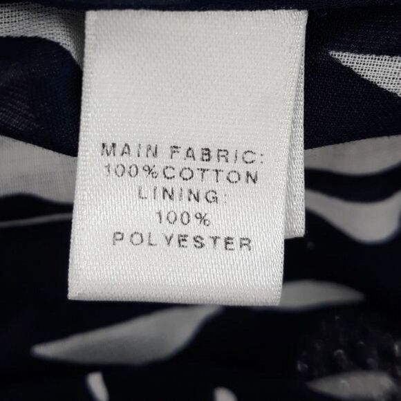 St. John SoCa Cotton Sleeveless Pleated Jewel Neck Tie Back Striped Navy Sz S - Picture 10 of 11